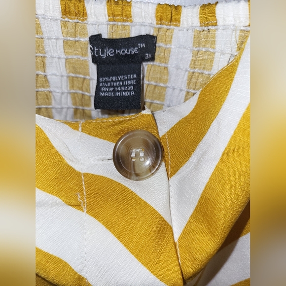 Golden Yellow Stripped Dress - Picture 3 of 3